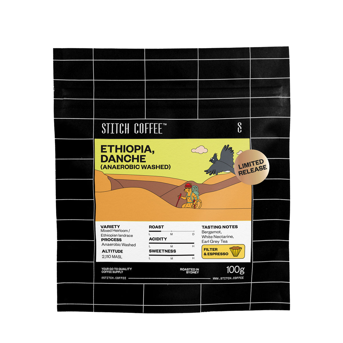 Ethiopia Danche Anaerobic Washed 100g bag front