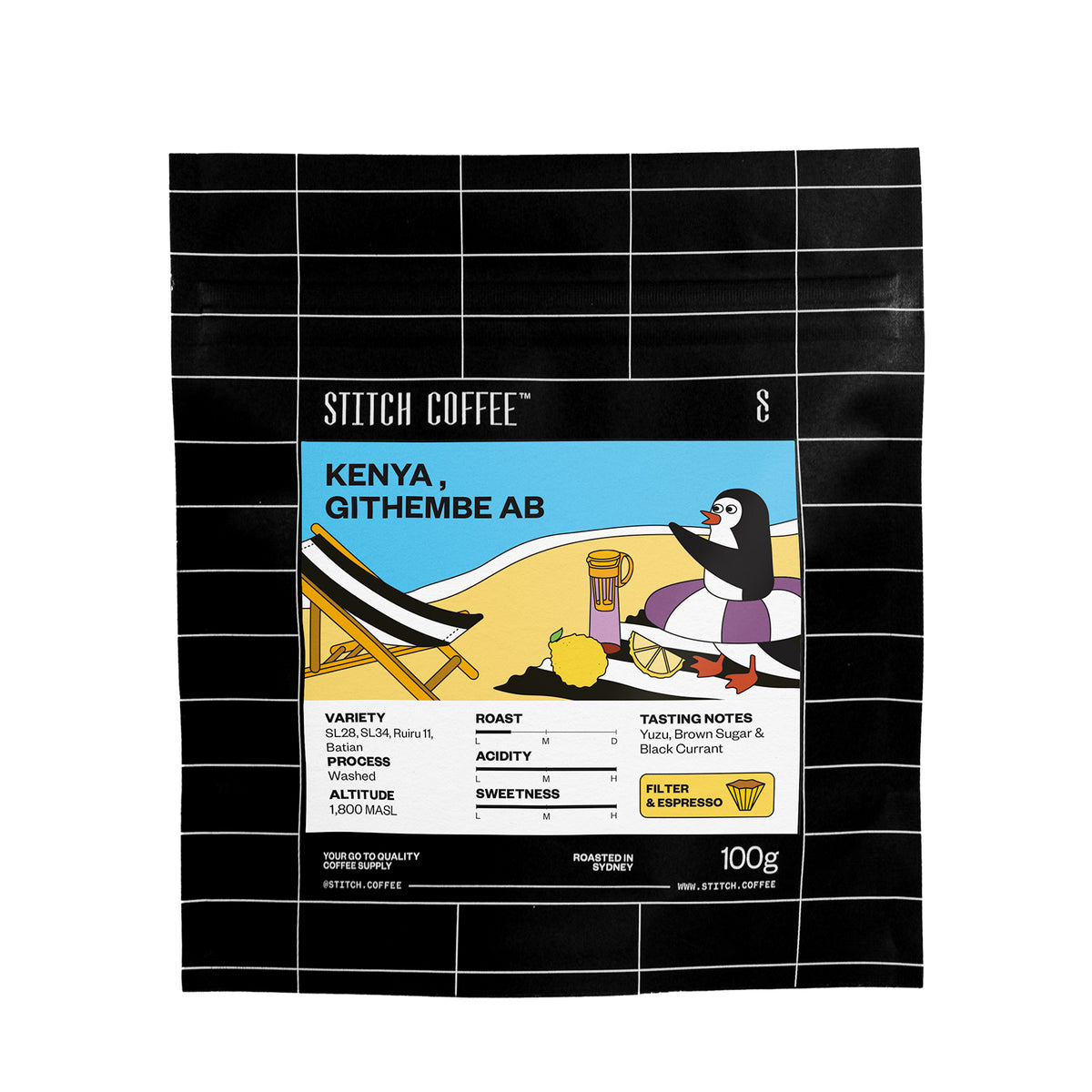 Kenya, Githembe AB 100g coffee bag front