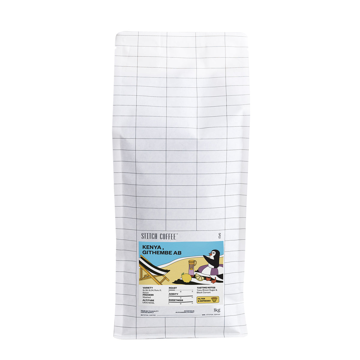 Kenya, Githembe AB 1kg coffee bag front