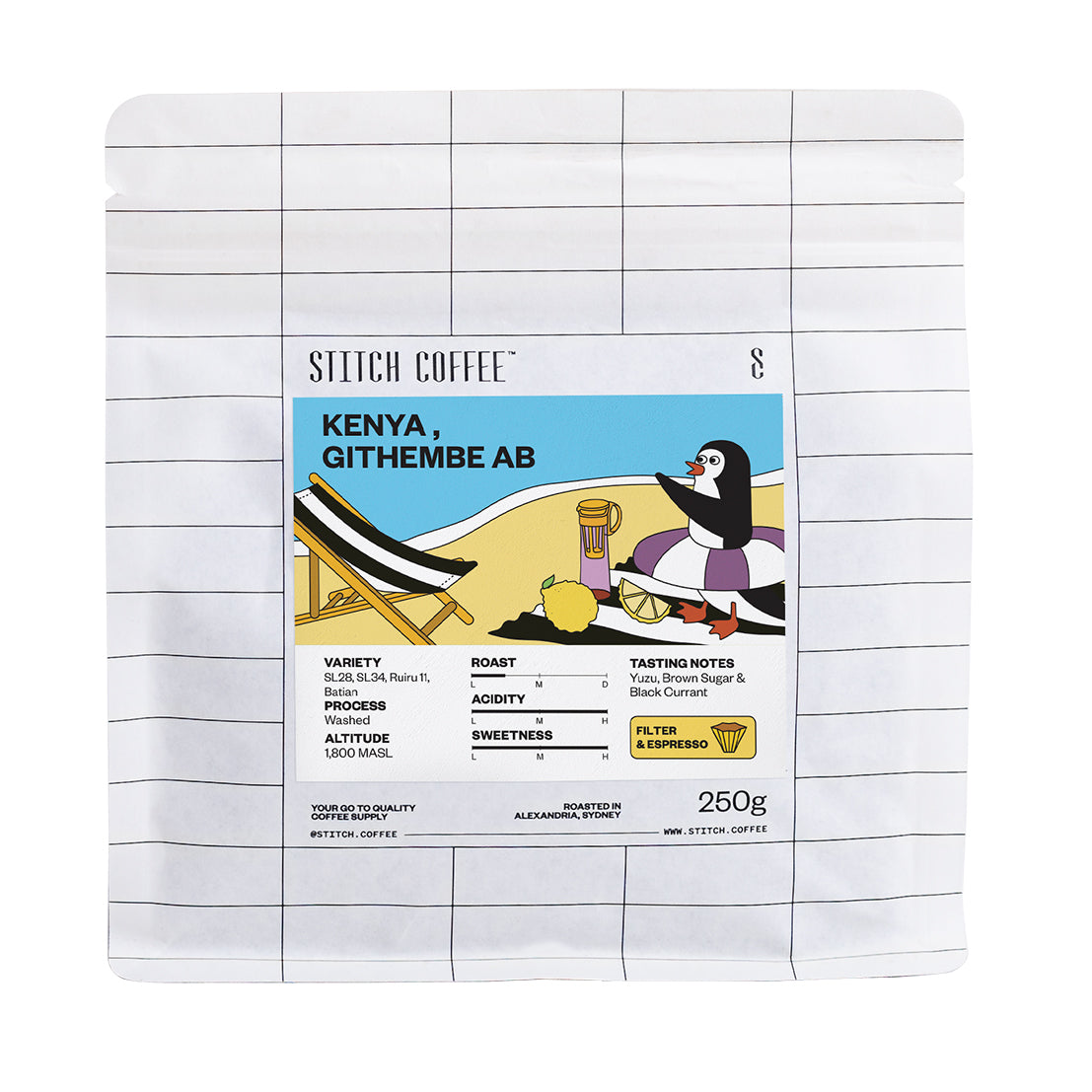 Kenya, Githembe AB 250g coffee bag front