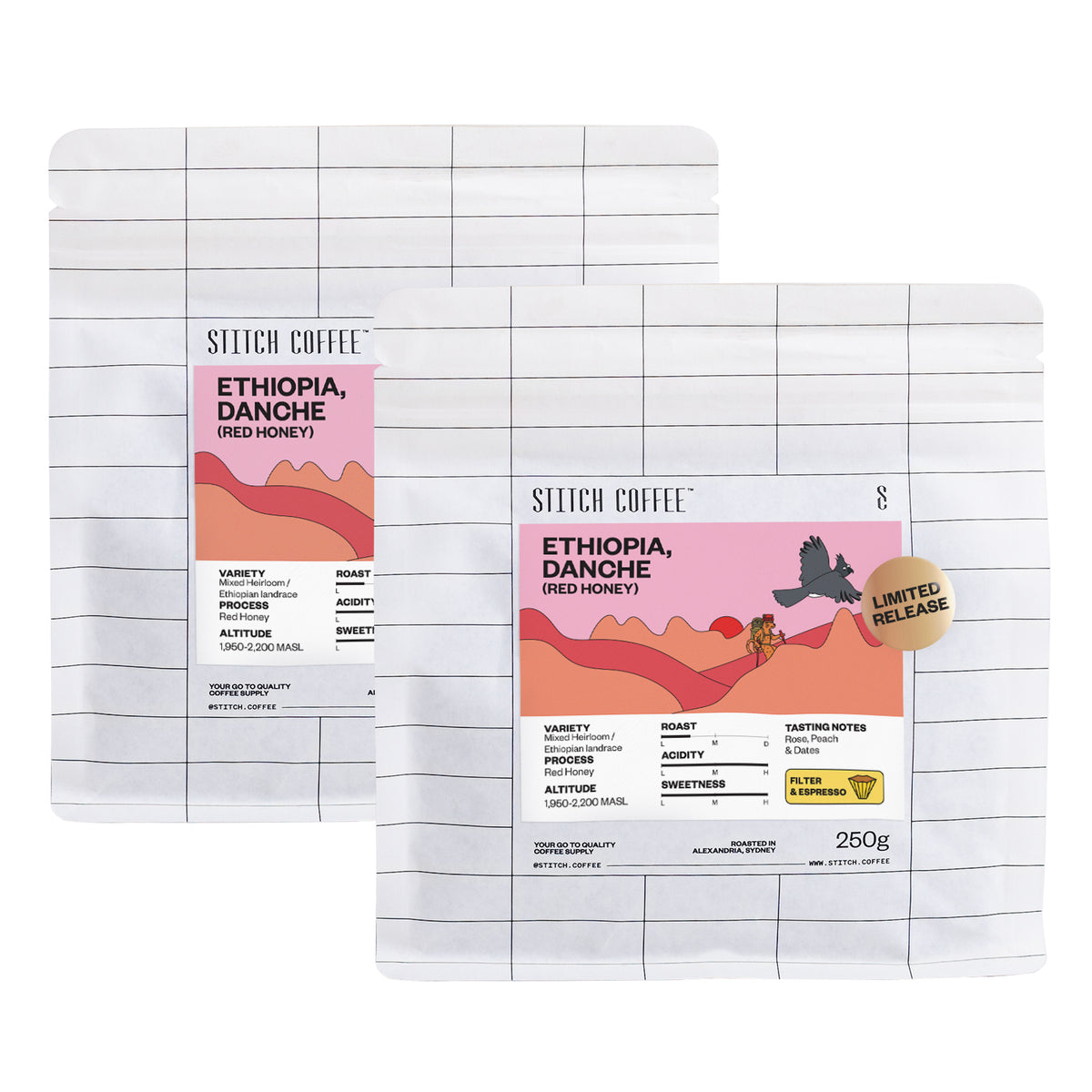 Ethiopia Danche Red Honey 500g bag front