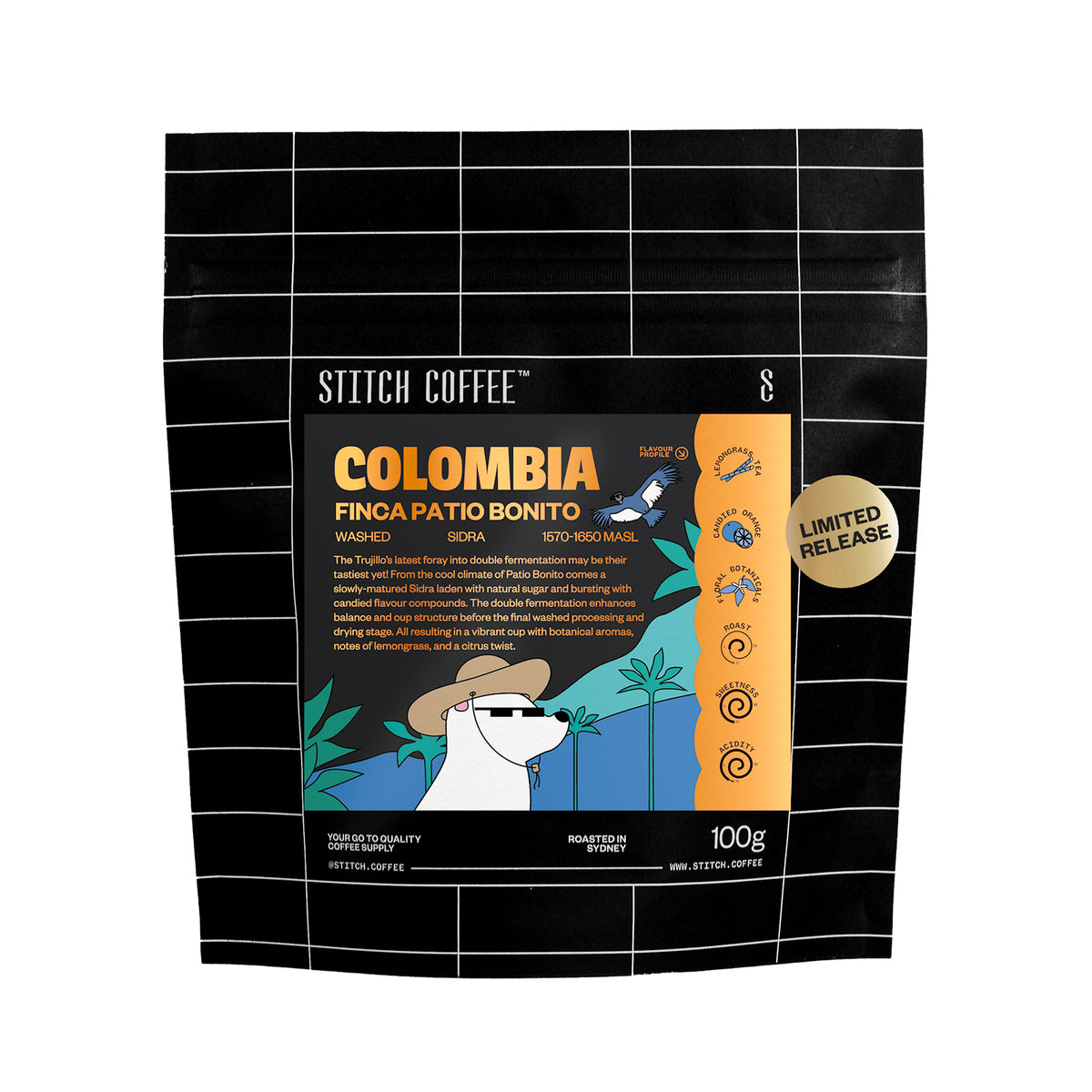 COLOMBIA, PATIO BONITO (SIDRA) - 100g