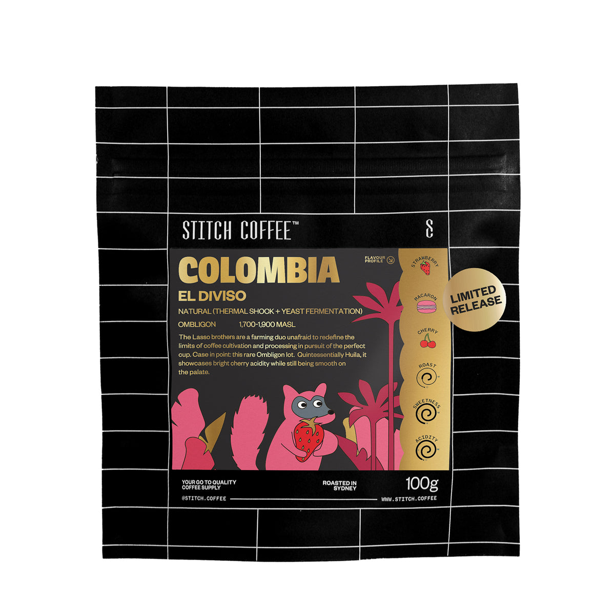 Colombia, El Diviso 100g coffee bag front