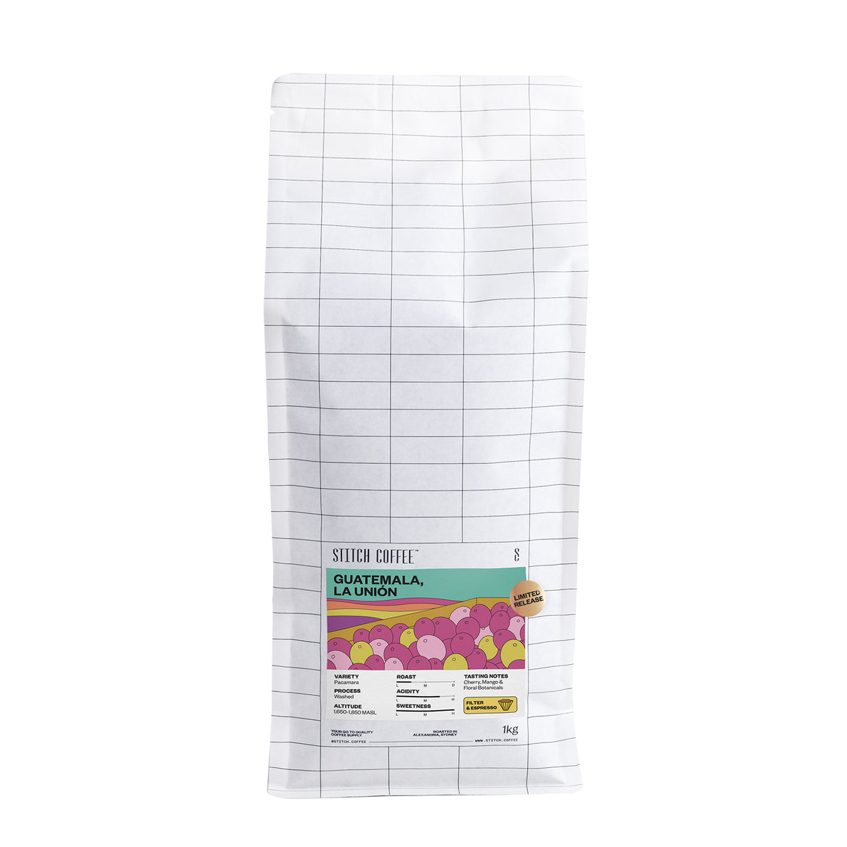 Guatemala, La Unión 1kg coffee bag front