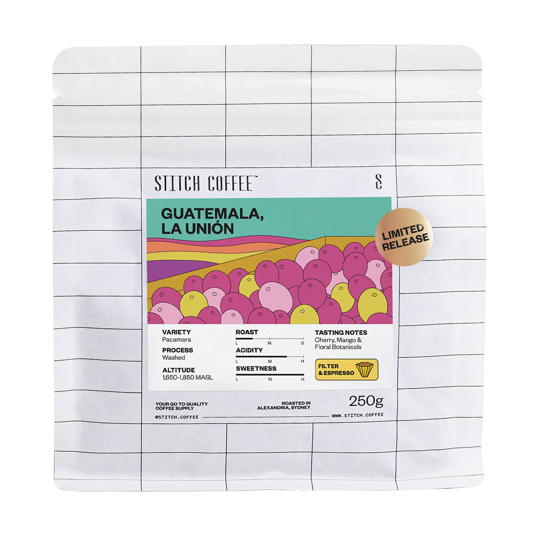 Guatemala, La Unión 250g coffee bag front